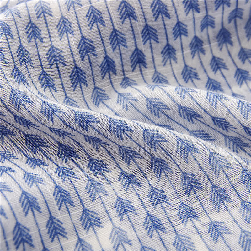 Sciarpa con nappe di perline e motivo a piume da donna