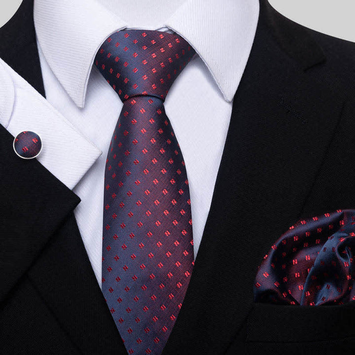 Set di 3 cravatte da uomo Timeless Deep Red Dots