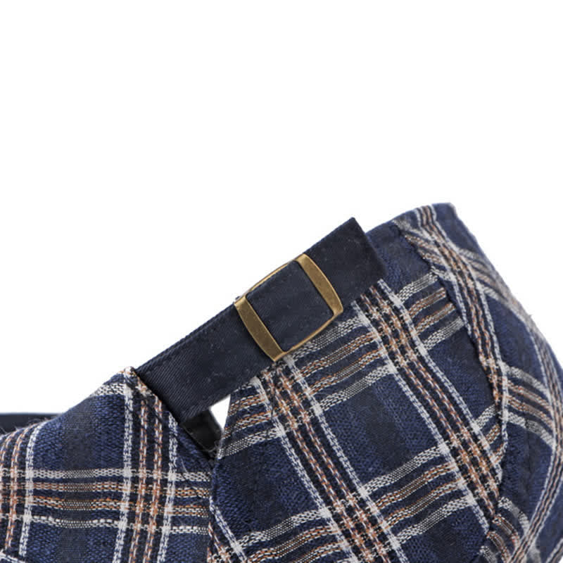 Berretto piatto casual a quadri da viaggio