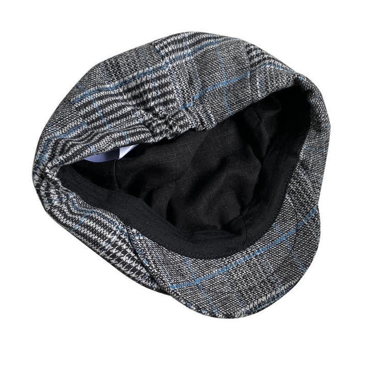 Berretto basco ottagonale grigio e blu Newsboy