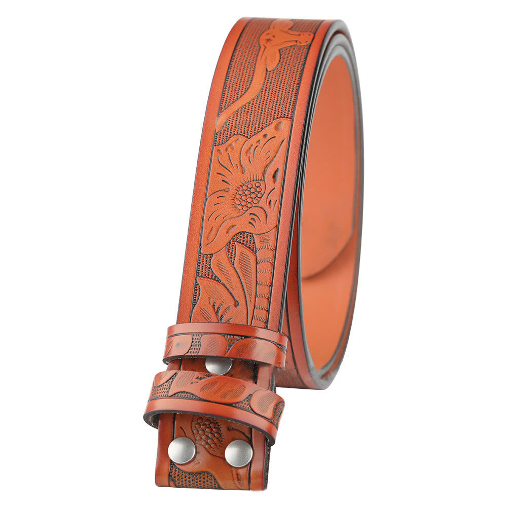 Cintura in pelle con fibbia a forma di toro con perline di legno turchese fai da te da uomo