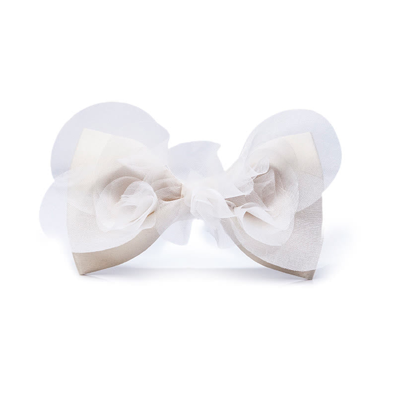 Papillon da uomo in organza bianco avorio caldo di classe
