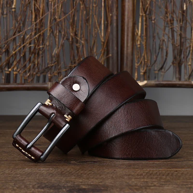 Cintura da cowboy in pelle lucida retrò da uomo alla moda