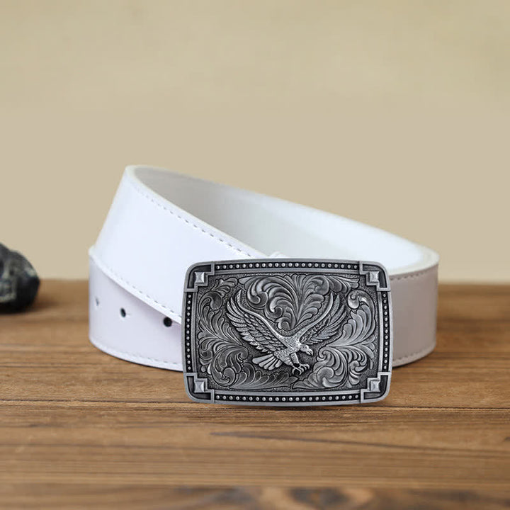 Cintura in pelle con fibbia "Soaring Eagle In Dreamy Sky" fai da te da uomo