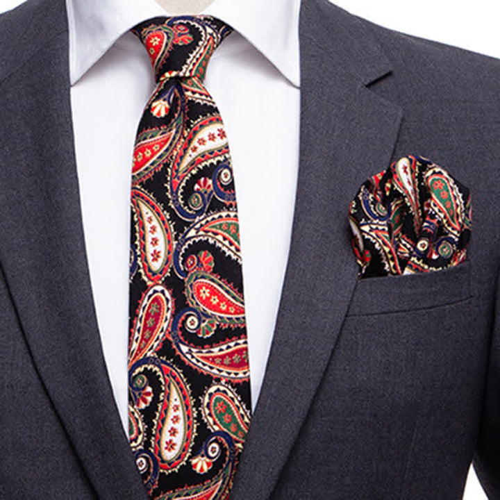 Set di 2 cravatte esotiche Paisley da uomo