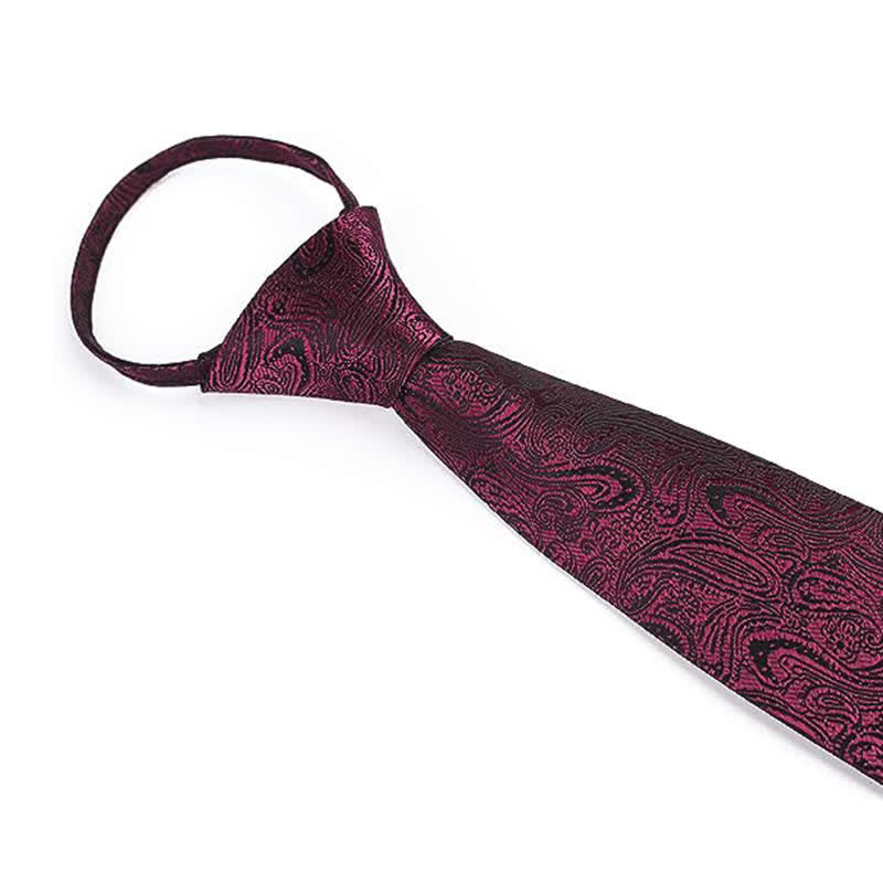 Cravatta con cerniera casual da uomo Paisley