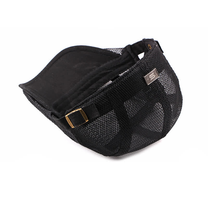 Cappello da sole traspirante con maglia cava, berretto piatto