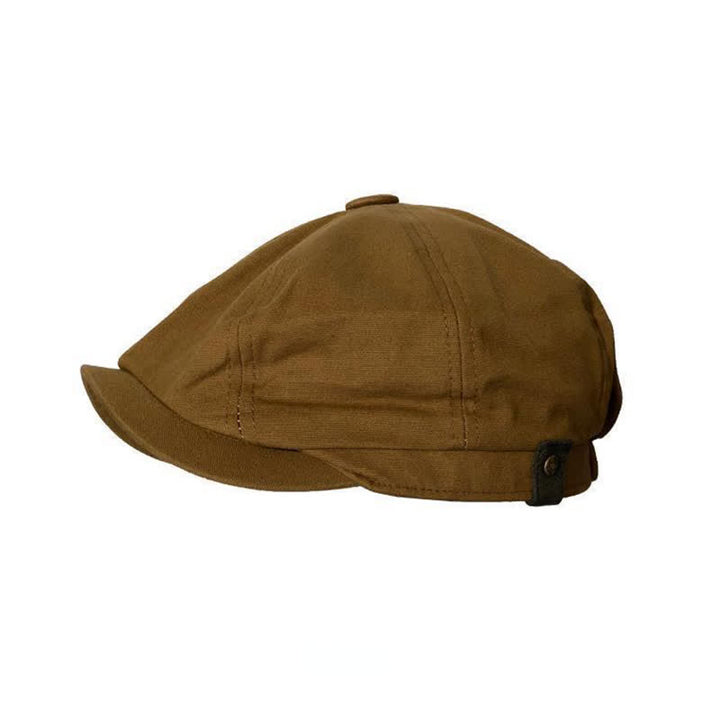 Berretto ottagonale in cotone stile newsboy britannico
