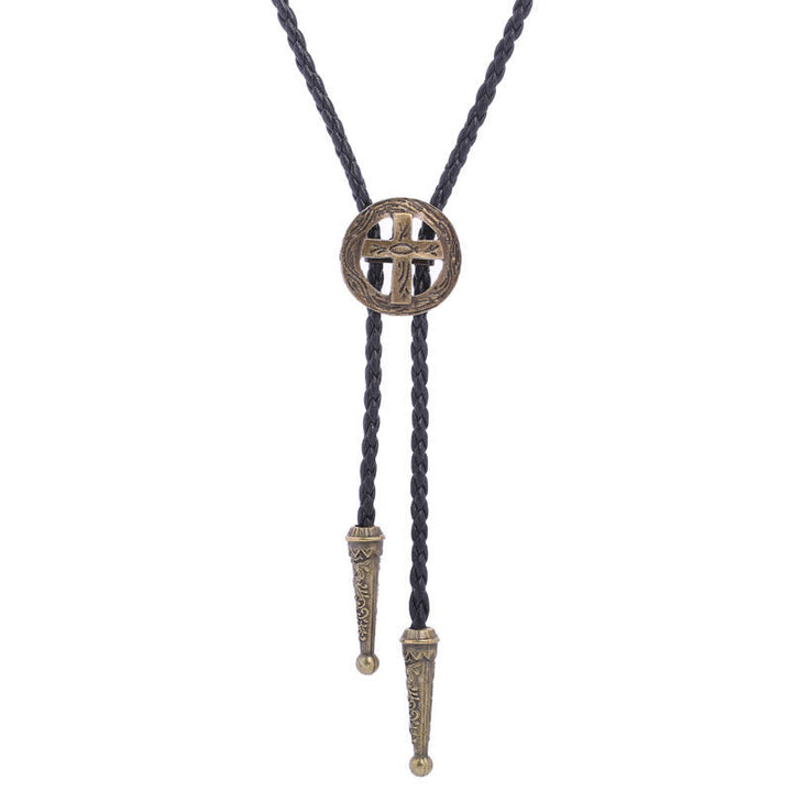 Accessori per magliette retrò Cerchio Croce Bolo Tie