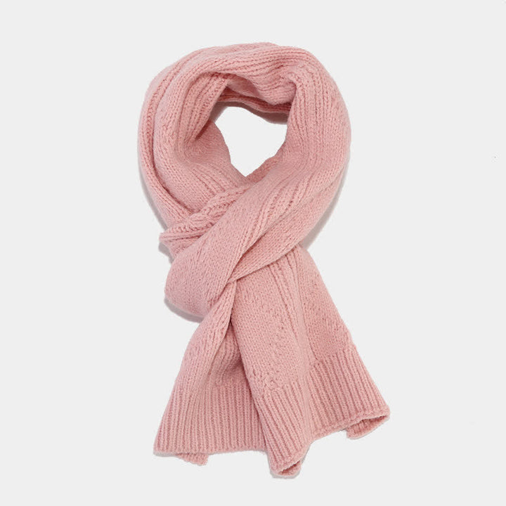 Set di 3 guanti senza dita con sciarpa e cappello lavorati a maglia da donna