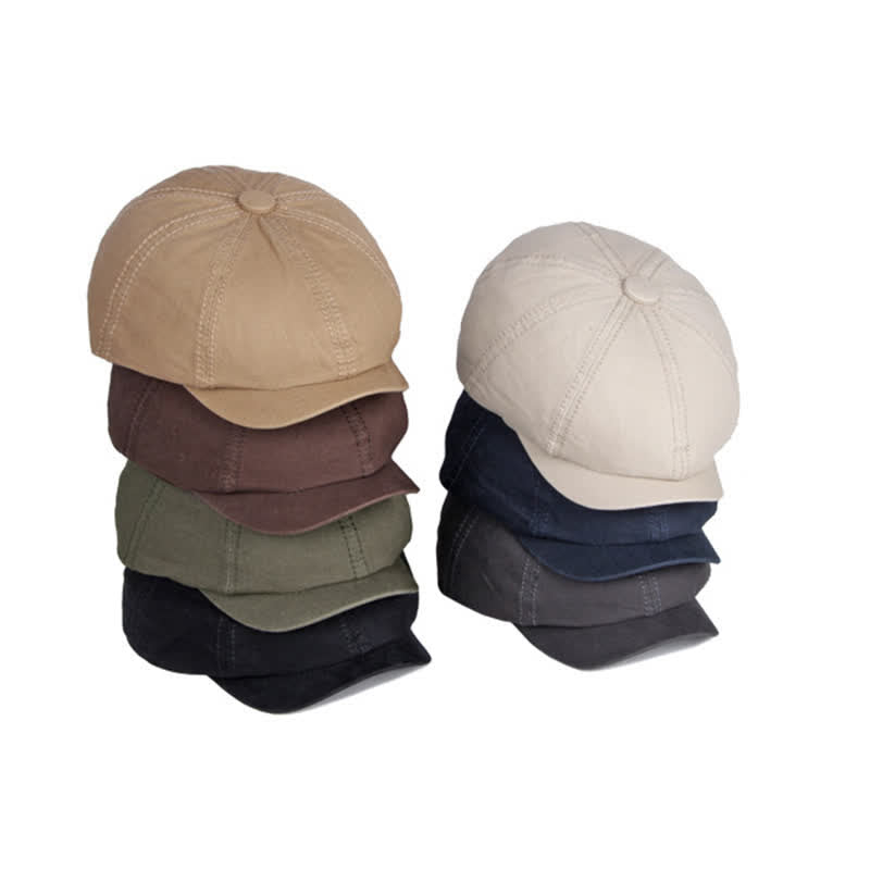 Berretto casual in cotone tinta unita da giorno