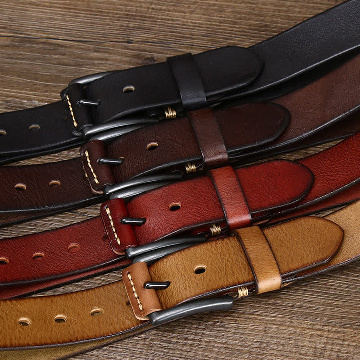 Cintura da cowboy in pelle lucida retrò da uomo alla moda