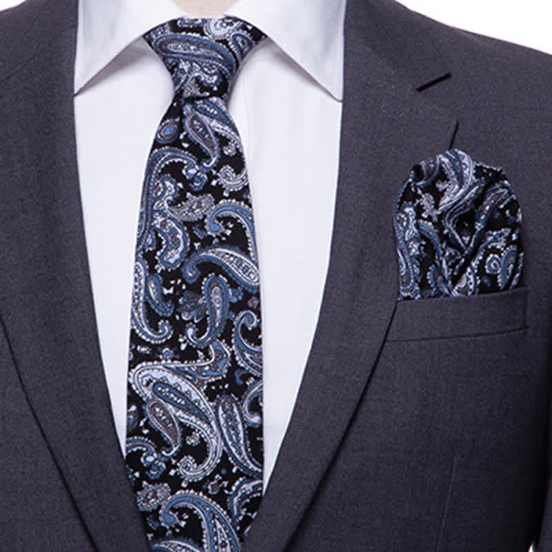 Set di 2 cravatte esotiche Paisley da uomo
