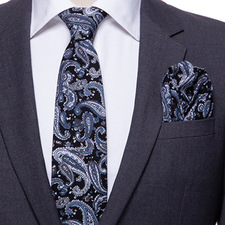 Set di 2 cravatte esotiche Paisley da uomo