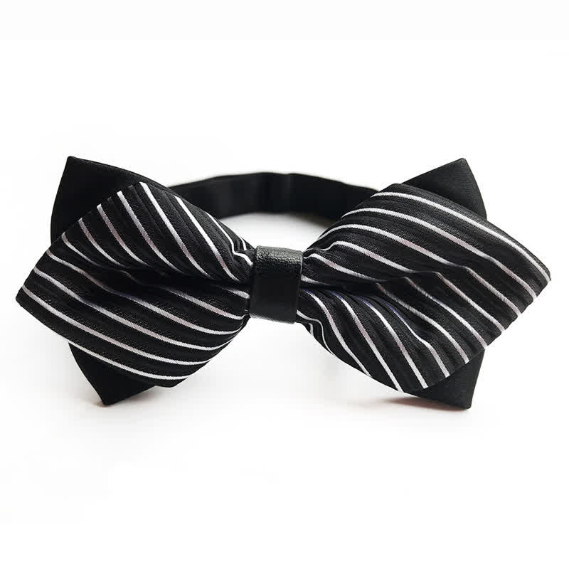 Papillon classico a righe appuntite da uomo