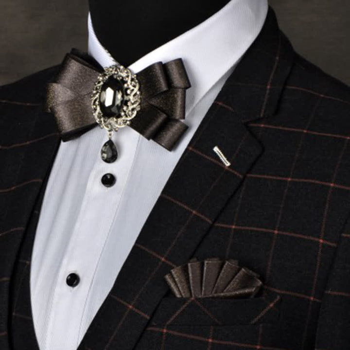 Set di 3 papillon colorati con strass neri