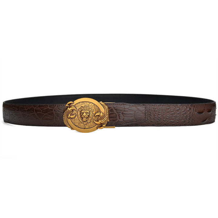Cintura automatica in pelle con motivo coccodrillo Savage Lion da uomo