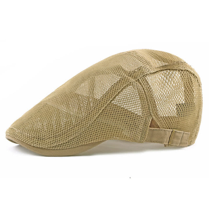 Cappello da sole traspirante con maglia cava, berretto piatto