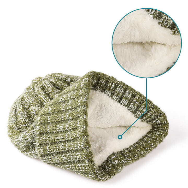 Set 3 pezzi unisex elegante cappello sciarpa lunga guanti touch screen