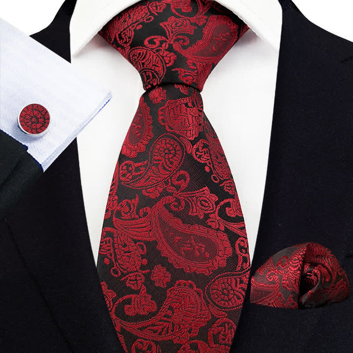 Set di 3 cravatte esotiche Paisley da uomo