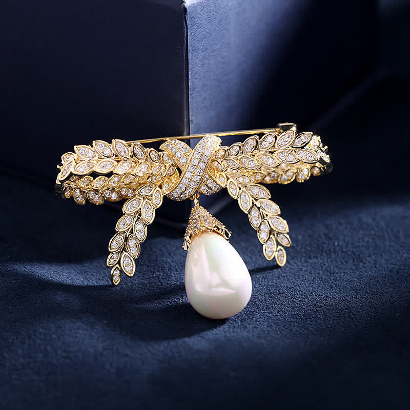 Spilla da donna con fiocco di grano barocco