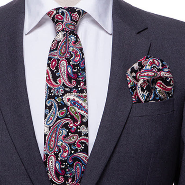 Set di 2 cravatte esotiche Paisley da uomo