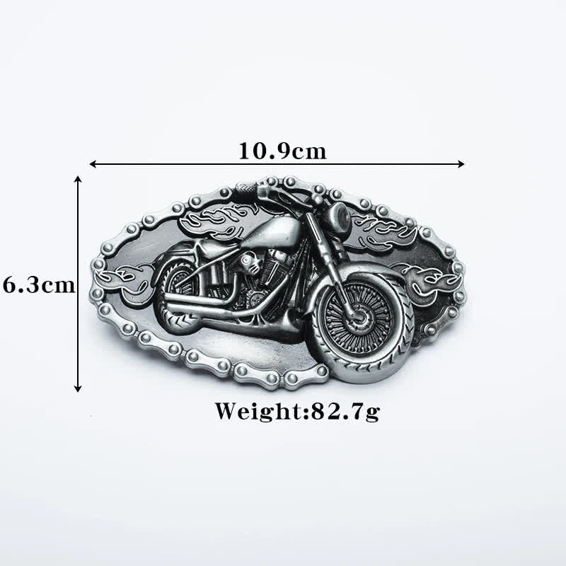Cintura in pelle da motociclista punk da uomo