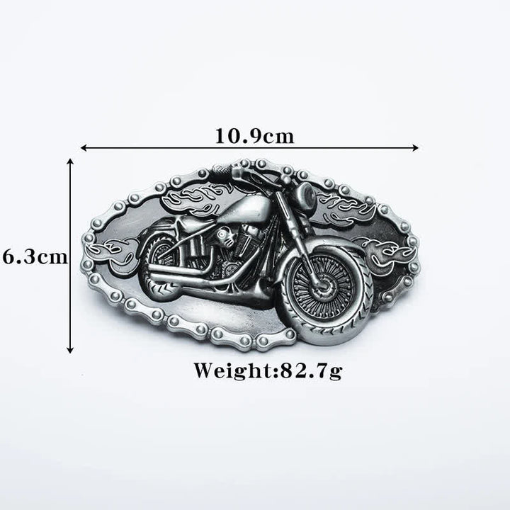 Cintura in pelle da motociclista punk da uomo