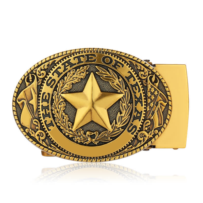 Cintura in pelle con chiusura automatica Texas Pentagram fai da te da uomo