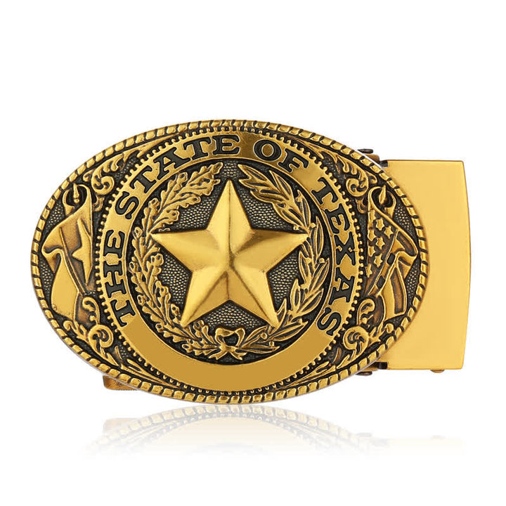 Cintura in pelle con chiusura automatica Texas Pentagram fai da te da uomo