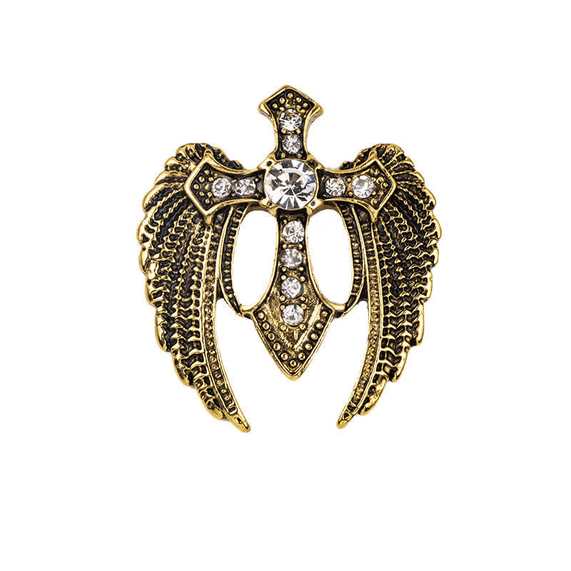 Spilla a forma di croce con ali Soar In Faith da uomo - image 4
