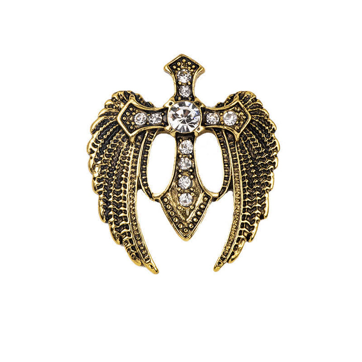 Spilla a forma di croce con ali Soar In Faith da uomo - image 4