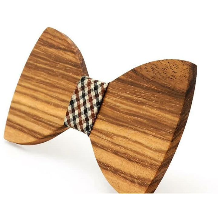 Papillon in legno con venature naturali da uomo - image 3