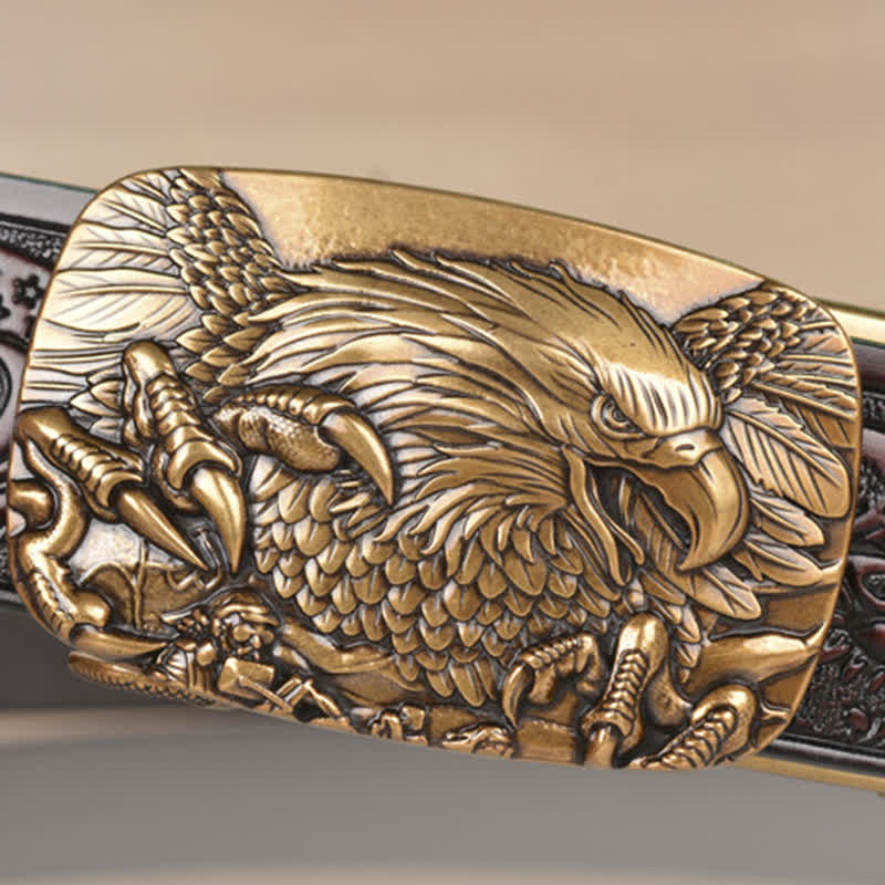 Cintura in pelle con fibbia automatica Mighty Eagle Sharp Claw da uomo - image 3