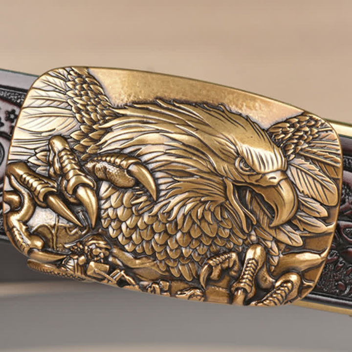 Cintura in pelle con fibbia automatica Mighty Eagle Sharp Claw da uomo - image 3