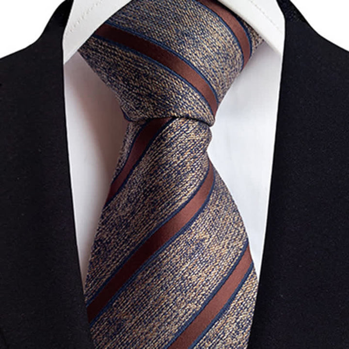 Cravatta classica a righe sottili da uomo - image 7