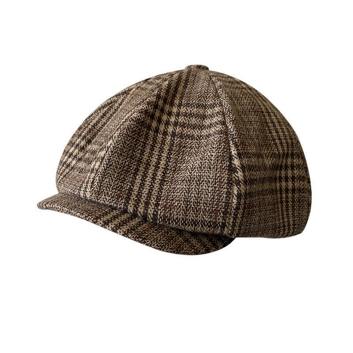 Berretto ottagonale a quadri Ivy Gentlemen - Caffè - Taglia XL (24"-24 1/2") - image 0