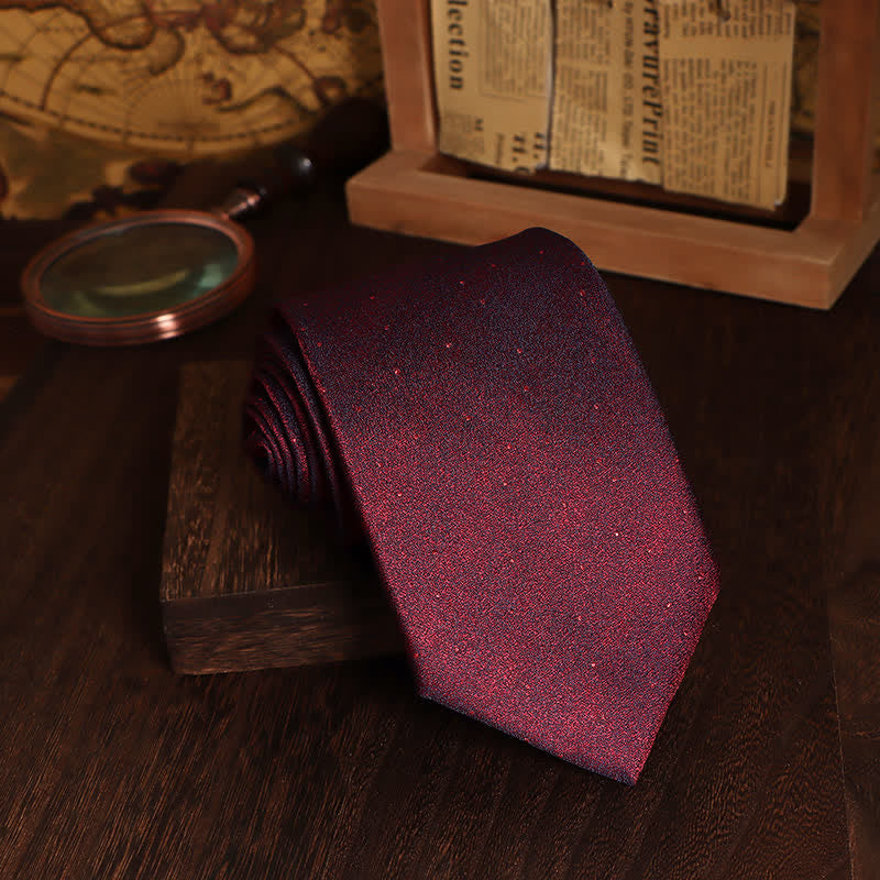 Cravatta da uomo con pois bordeaux