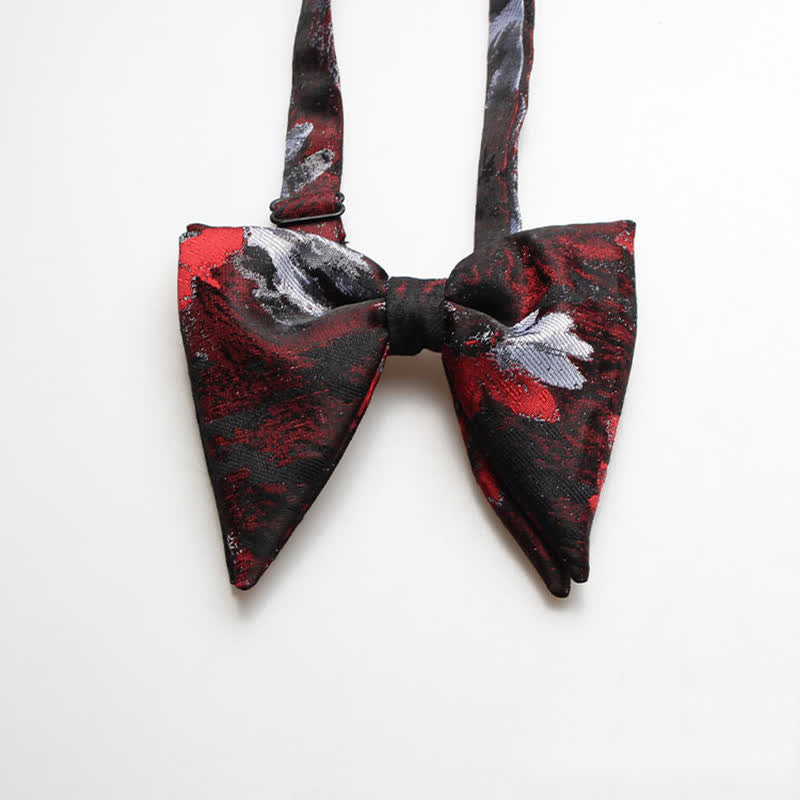 Papillon a punta oversize con motivo floreale astratto da uomo