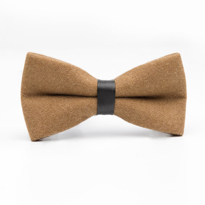 Papillon vintage in lana tinta unita da uomo
