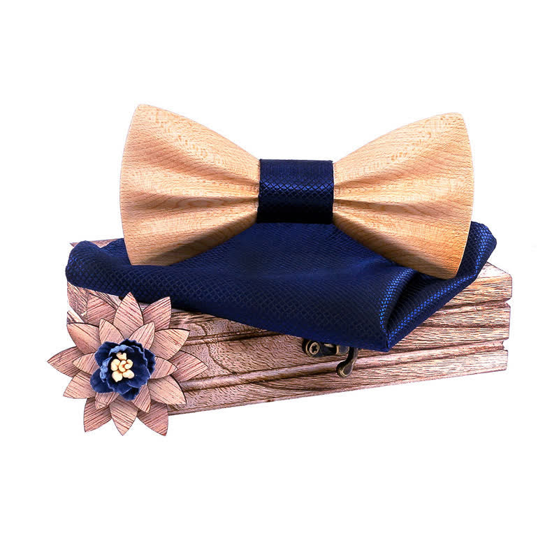 Set di 3 cravatte a farfalla in legno intagliate a mano da uomo - Acero - Marina Militare - image 22