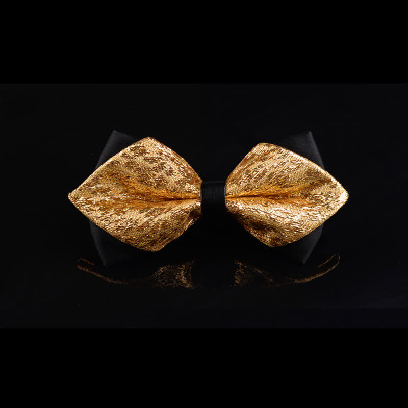 Papillon da smoking a punta glitterata da uomo - Oro - image 0
