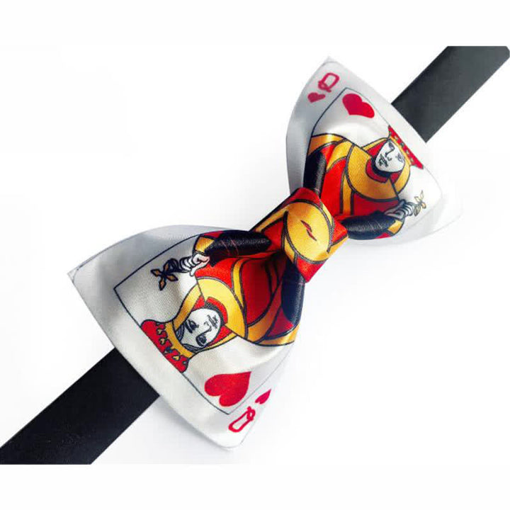 Papillon da uomo con cuore e picche da poker