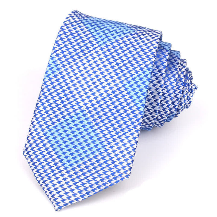 Cravatta da uomo con motivo patchwork a quadri grandi