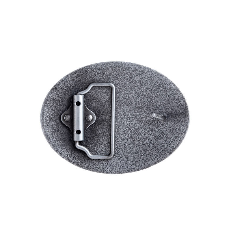 Cintura in pelle con fibbia ovale fai da te da uomo a forma di cervo della foresta - image 1