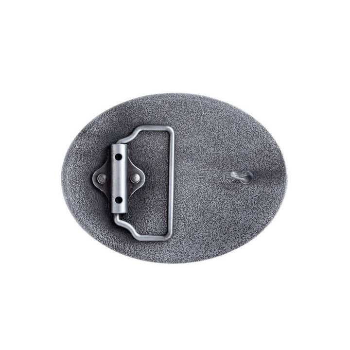 Cintura in pelle con fibbia ovale fai da te da uomo a forma di cervo della foresta - image 1