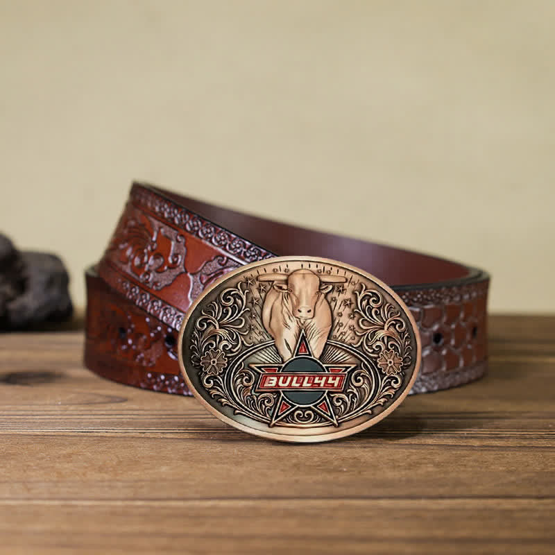 Cintura in pelle con fibbia porta birra creativa fai da te Raging Bull da uomo