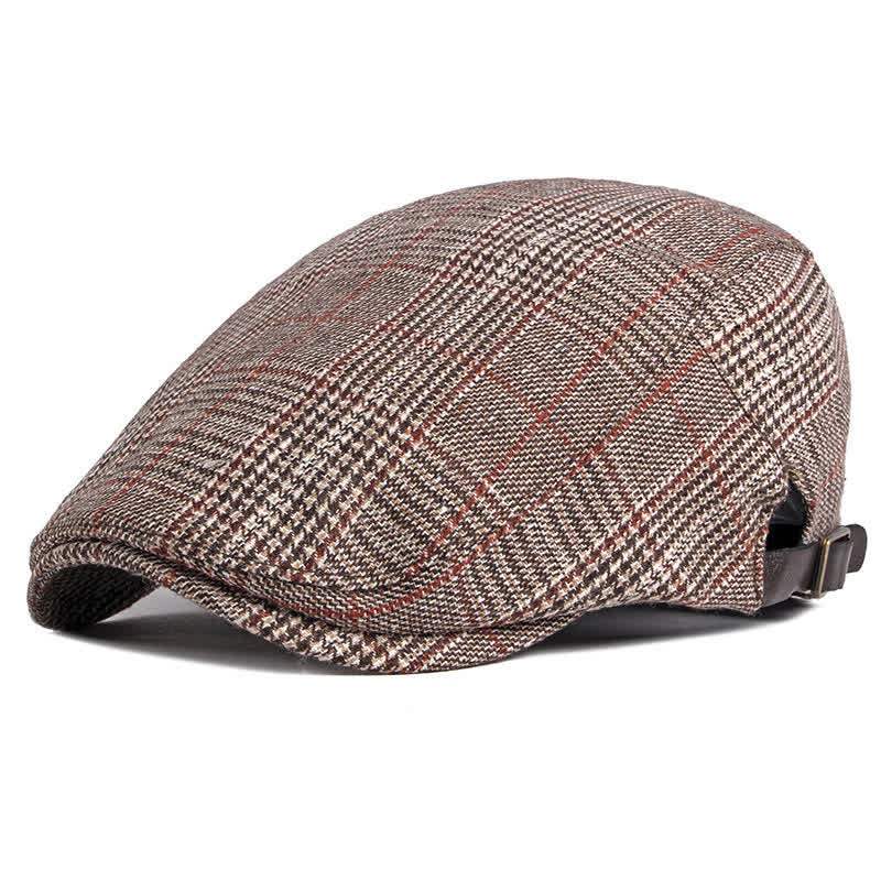 Classico berretto a quadri con berretto da tassista - Caffè - Regolabile (circa 21 5/8"-23 5/8") - image 12