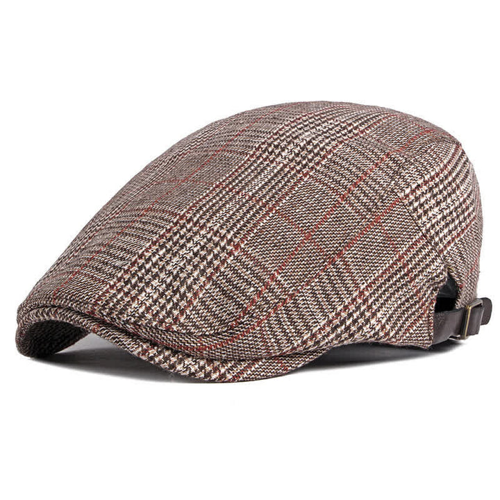 Classico berretto a quadri con berretto da tassista - Caffè - Regolabile (circa 21 5/8"-23 5/8") - image 12