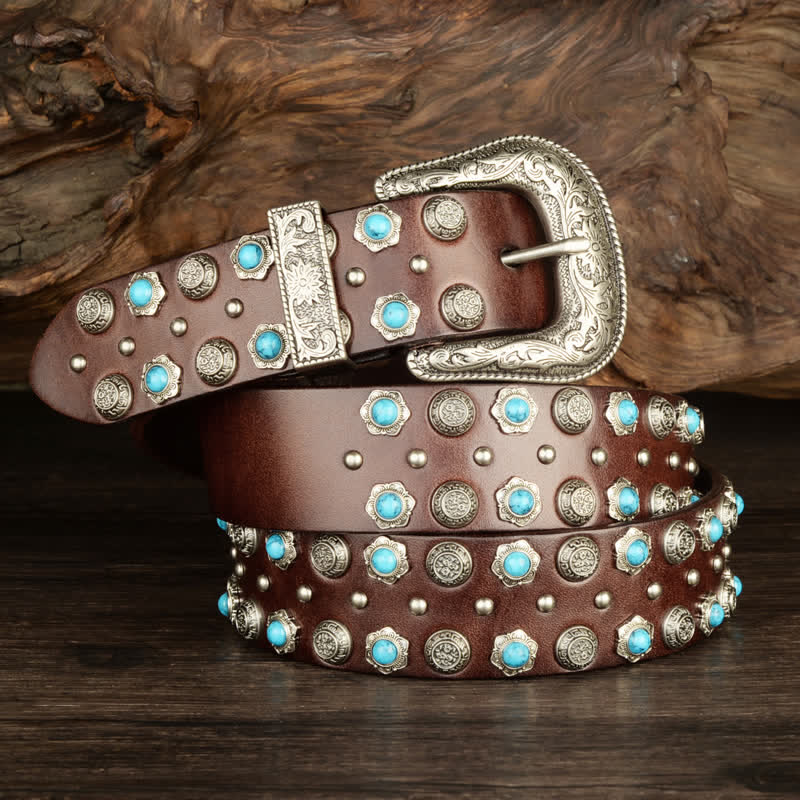 Cintura unisex lussuosa con accenti turchesi imitazione